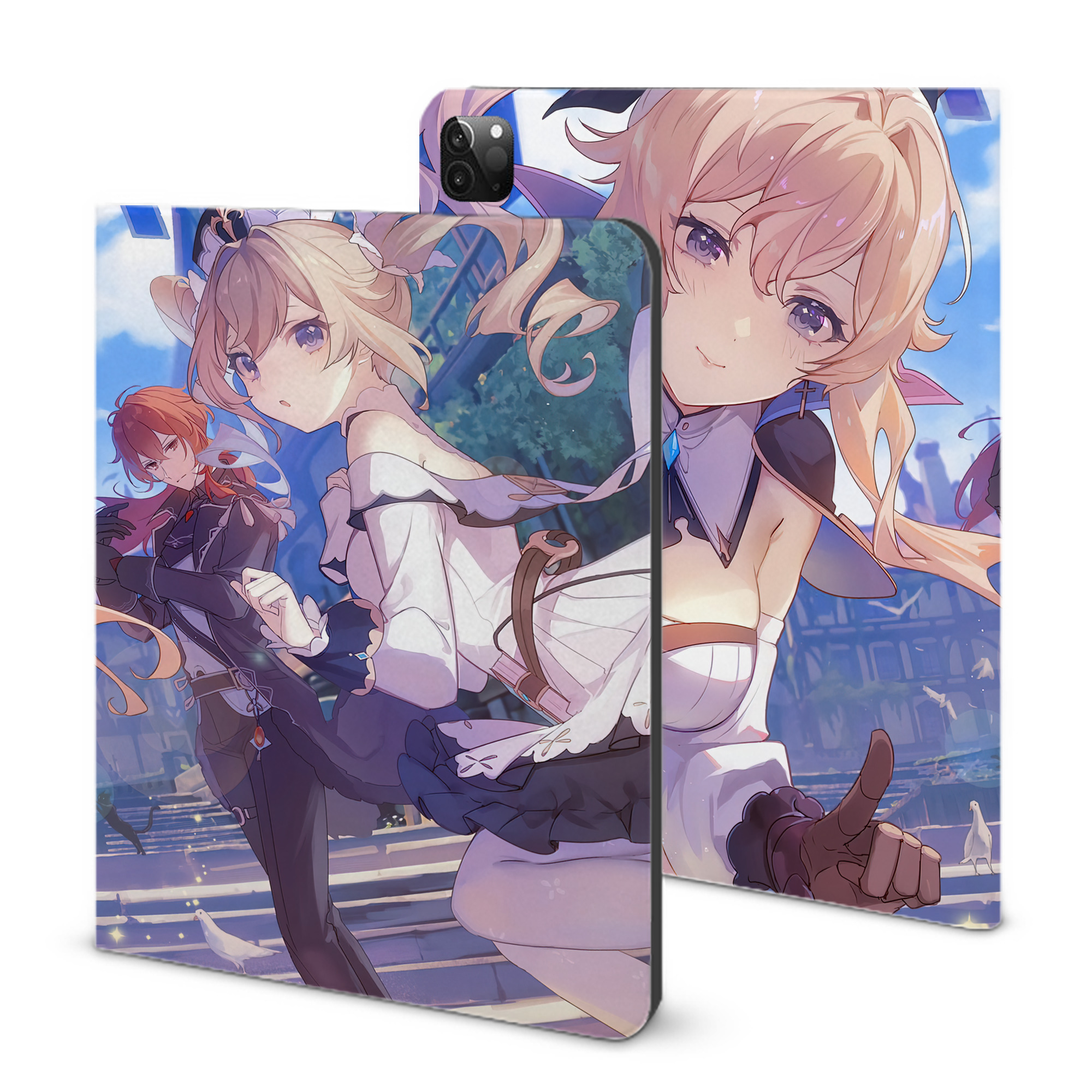 げんし神 genshin IPadケース ペンホルダー付き ブックスタイルデザイン